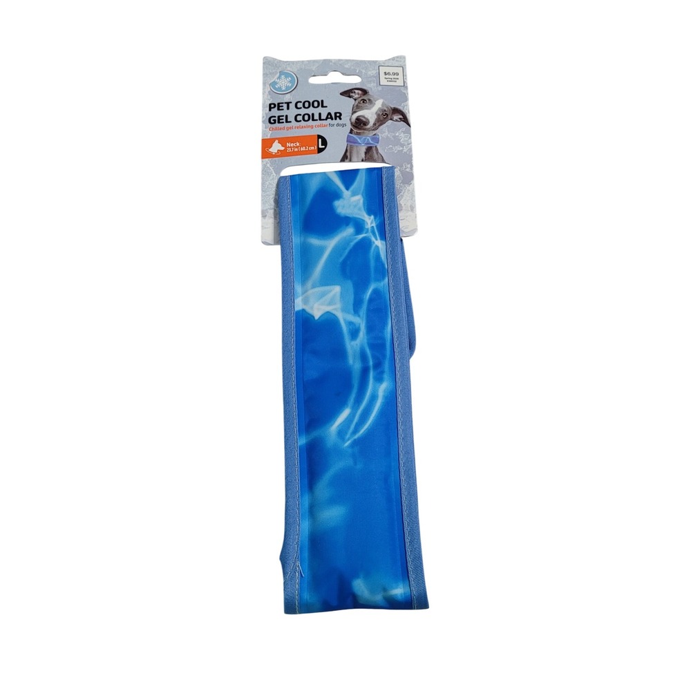 The Spring Shop Pet Cool Gel Collar Dog Large Blue New Water Print Cooling